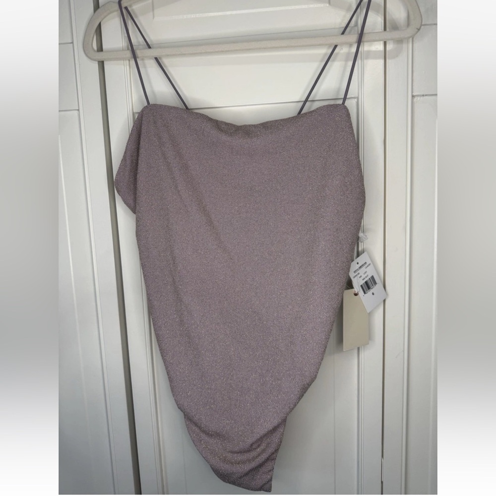 Good American Sparkle Lilac Shimmer Bodysuit